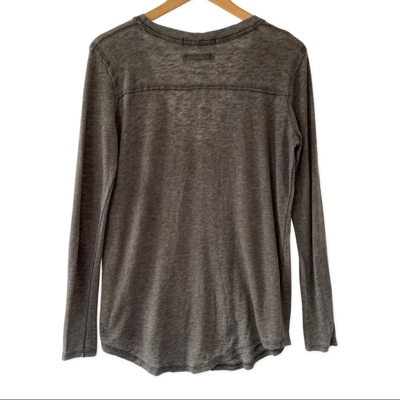 We The Free Betty Gray Long Sleeve Scoop Neck Top S - Picture 4 of 7